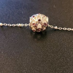 Amethyst & silver charm